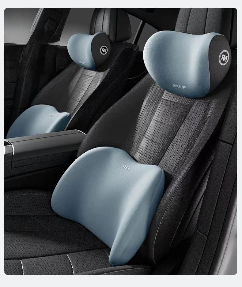 Car Memory Foam Neck Pillow Protection Lumbar Backrest Cushion Lumbar Cushion Car Headrest Cushion