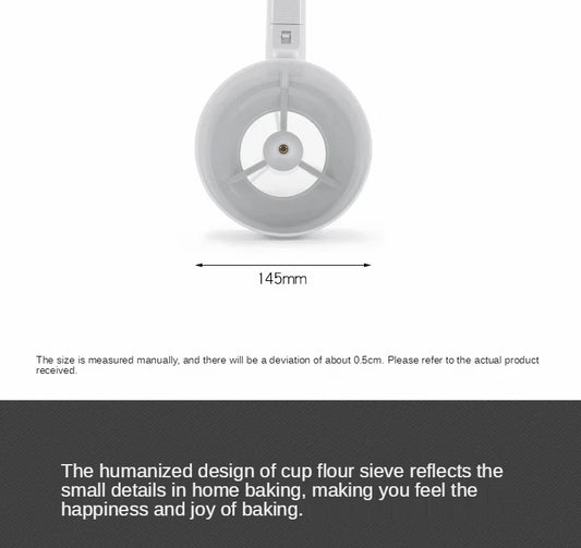 Hand-held Electric Powder Sieve Stainless Steel Inner Core Powder Sieve Baking Tool Powder Filter Sugar Sieve Kitchen Tools