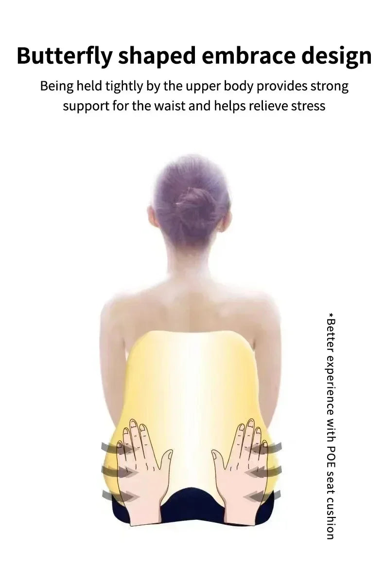 Memory Foam Lumbar Back Cushion for Car Office Gaming Chairs and Postpartum Waist Support Multi Functional Pain Relief Pillow