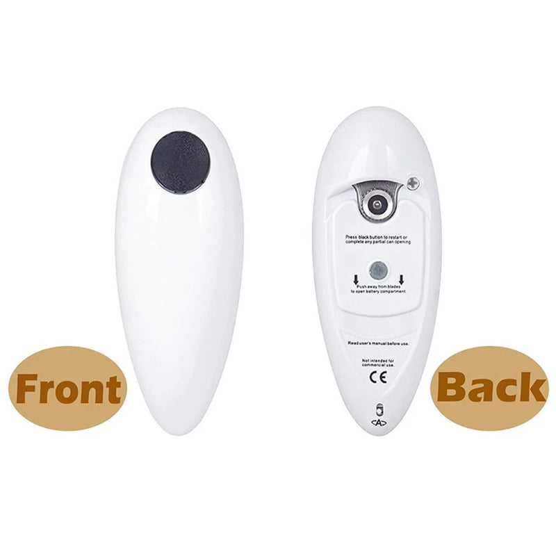 Electric Can Opener Hands Free Jar Opener Smooth Edge Bottle Opener Battery Operated for Weak Hands for All Kinds of Jars