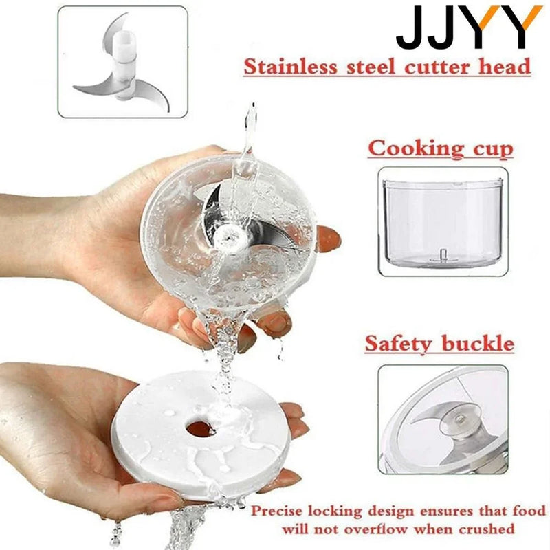 Smart Electric Garlic Chopper 250ml Wireless Mini Masher Press for Chopping Slicing Onion Ginger Veggies Spices