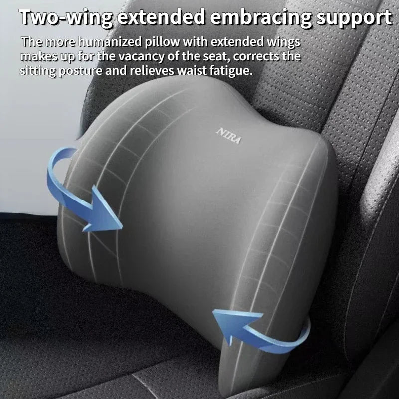 Car Memory Foam Neck Pillow Protection Lumbar Backrest Cushion Lumbar Cushion Car Headrest Cushion