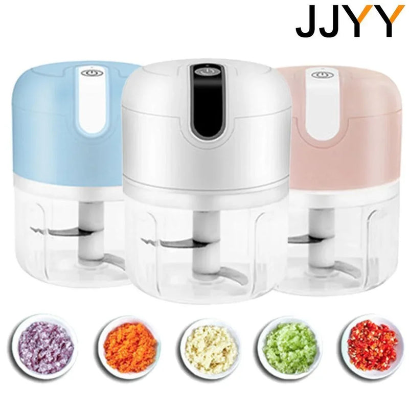 Smart Electric Garlic Chopper 250ml Wireless Mini Masher Press for Chopping Slicing Onion Ginger Veggies Spices